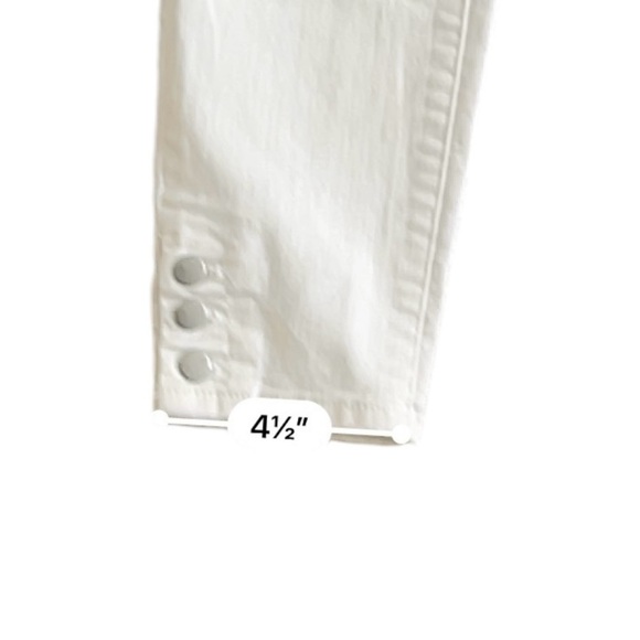 Westport signature fit ankle denim jeans white pockets buttons detail Women 10 P - Picture 13 of 13